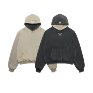 Mertra Mertra Black and Beige Hoodie